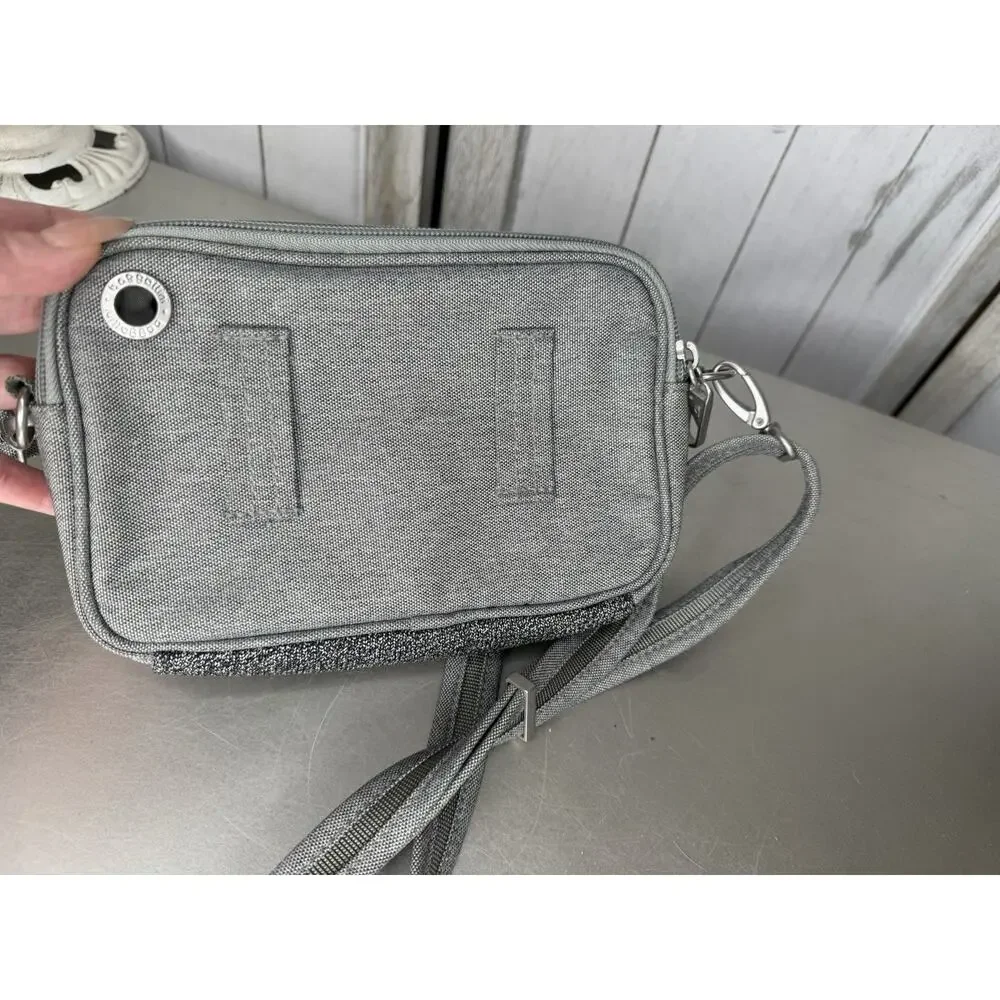 Baggallini Securtex Anti Theft Festival Convertible Crossbody/Waist Bag- Stone